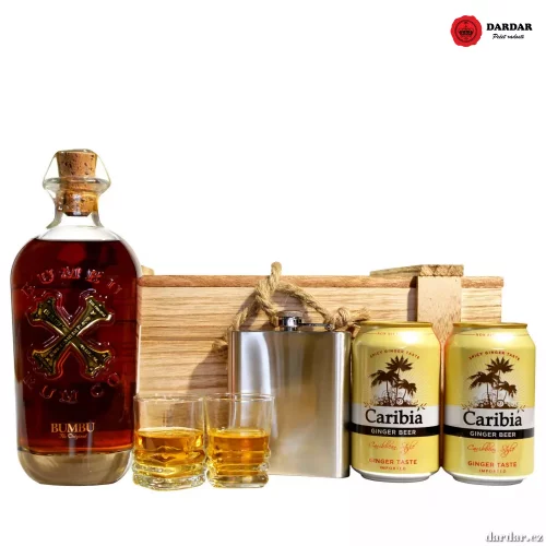 Dárková truhla BUMBU rum - Varianta zboží: Gravírování vnitřní víko logo, text + 120 Kč