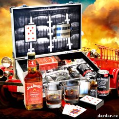 Dárkový kufr Jack Daniel´s Fire Tennessee Whisky